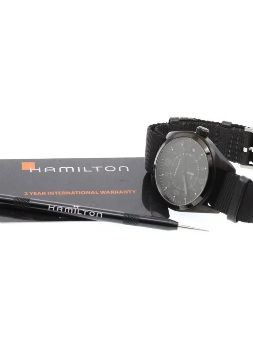 HAMILTON Khaki field H684010 Date black Dial Quartz Men's Watch